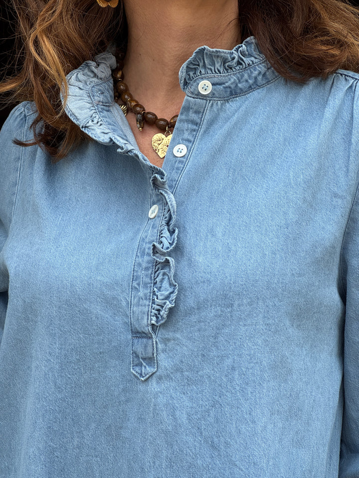 Robe manche longue en jean stone RAITY La Petite Etoile