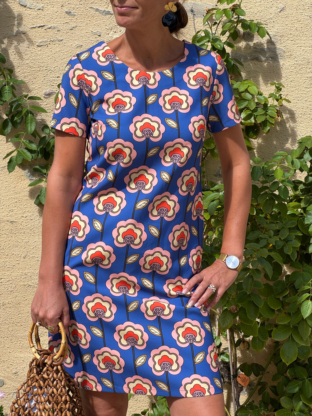 Robe Seventies n°190 Bleu Hippocampe