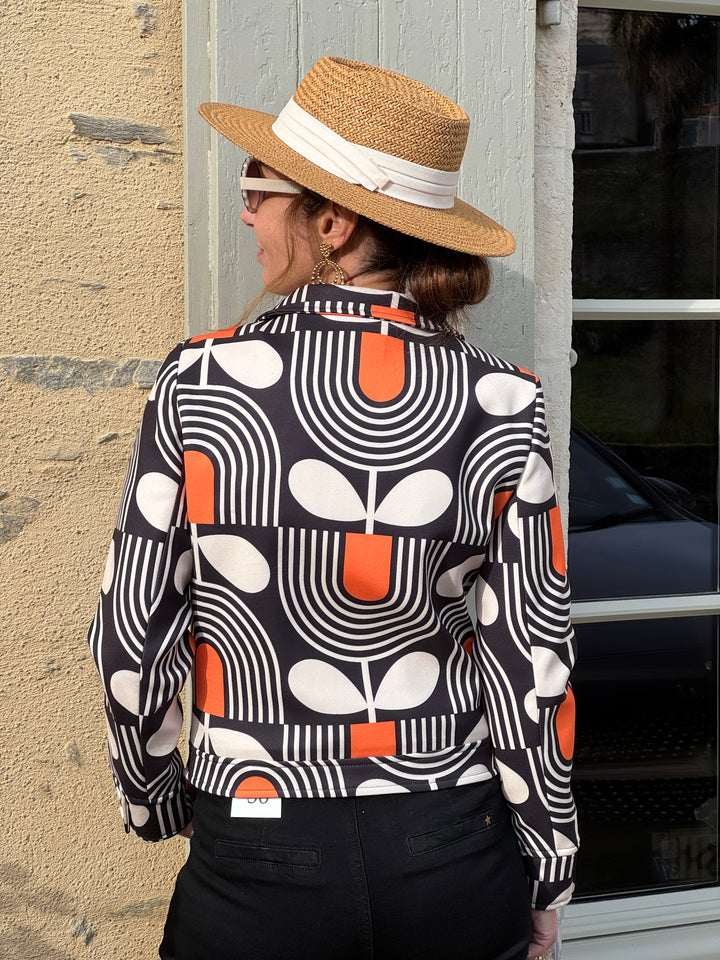 SEVENTIES Jacke Nr. 182 Oranges Seepferdchen