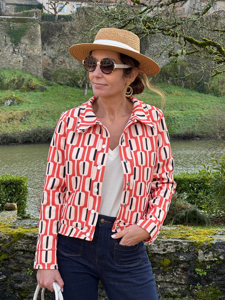 SEVENTIES Jacket #184 Orange Seahorse