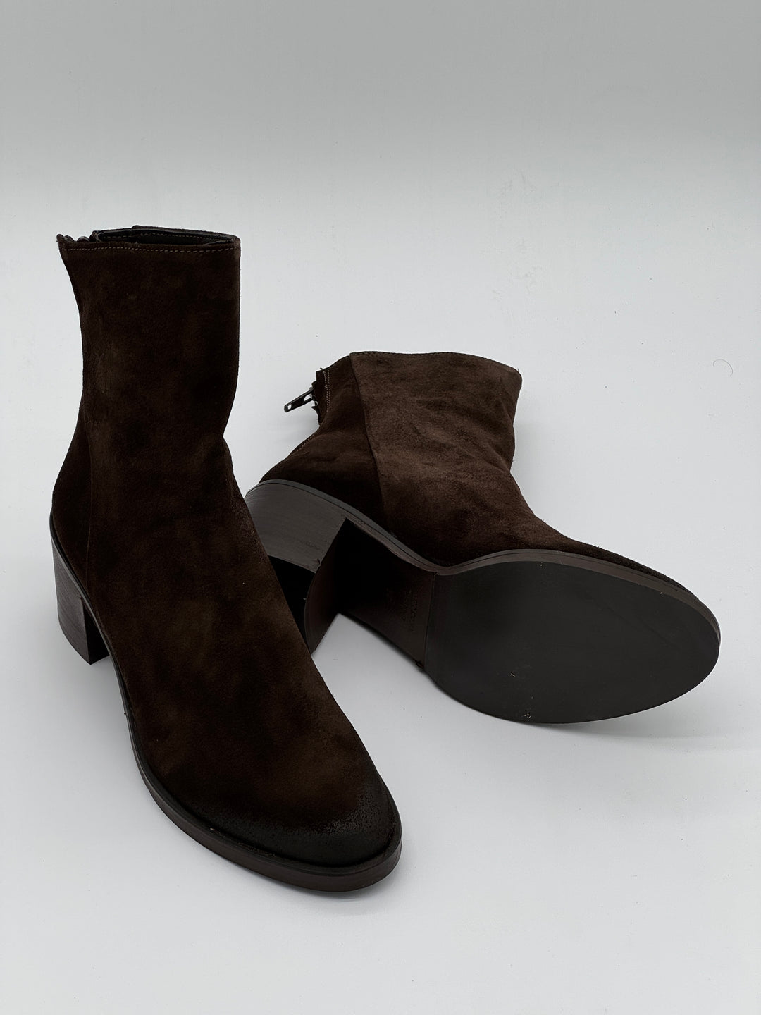 Boots chocolat croûte de cuir Cocci /02 Semerdjian