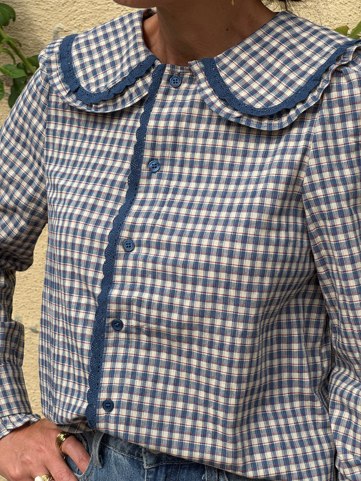 Chemise MARCEAU bleu In April 1986