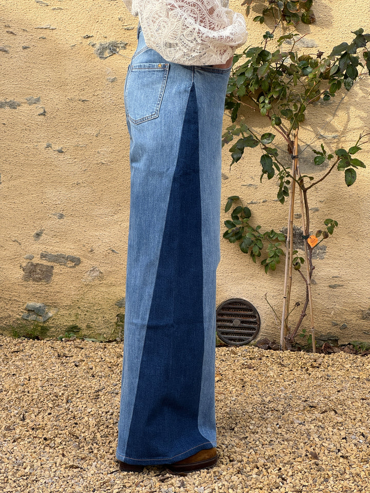 Jean stone empiècement brut PAIVA La Petite Étoile