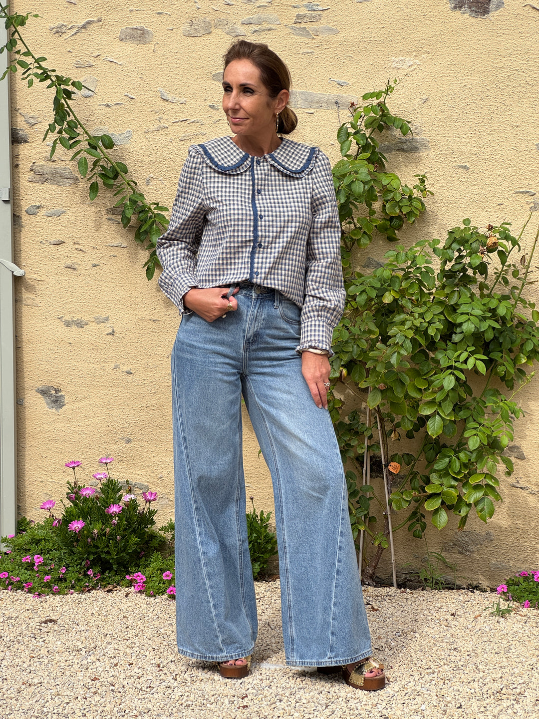 Chemise MARCEAU bleu In April 1986