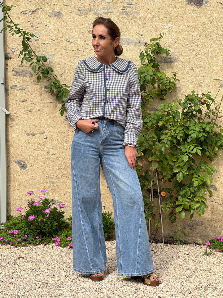 Chemise MARCEAU bleu In April 1986