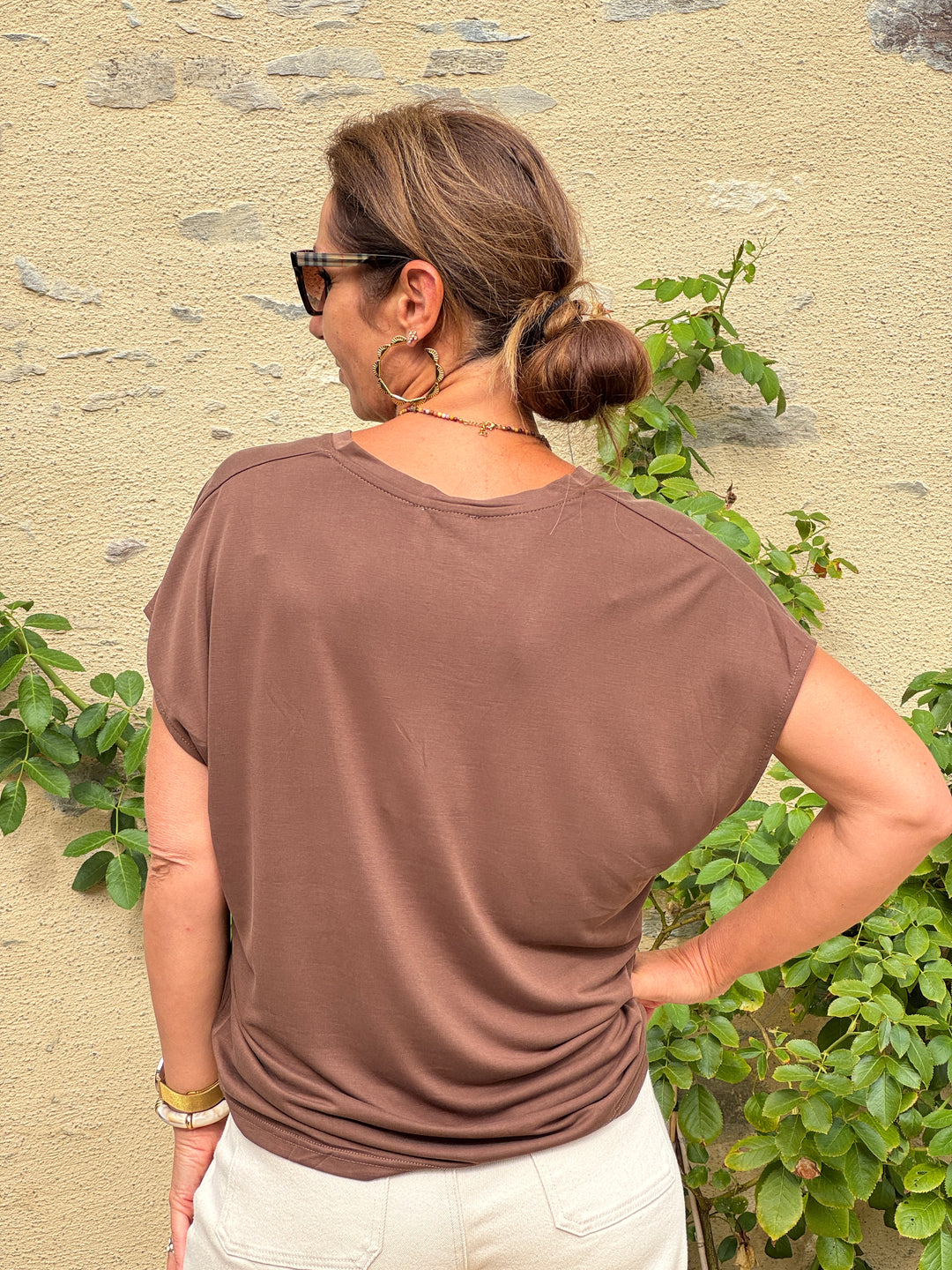 Tee-shirt MARCELINA marron La Petite Étoile