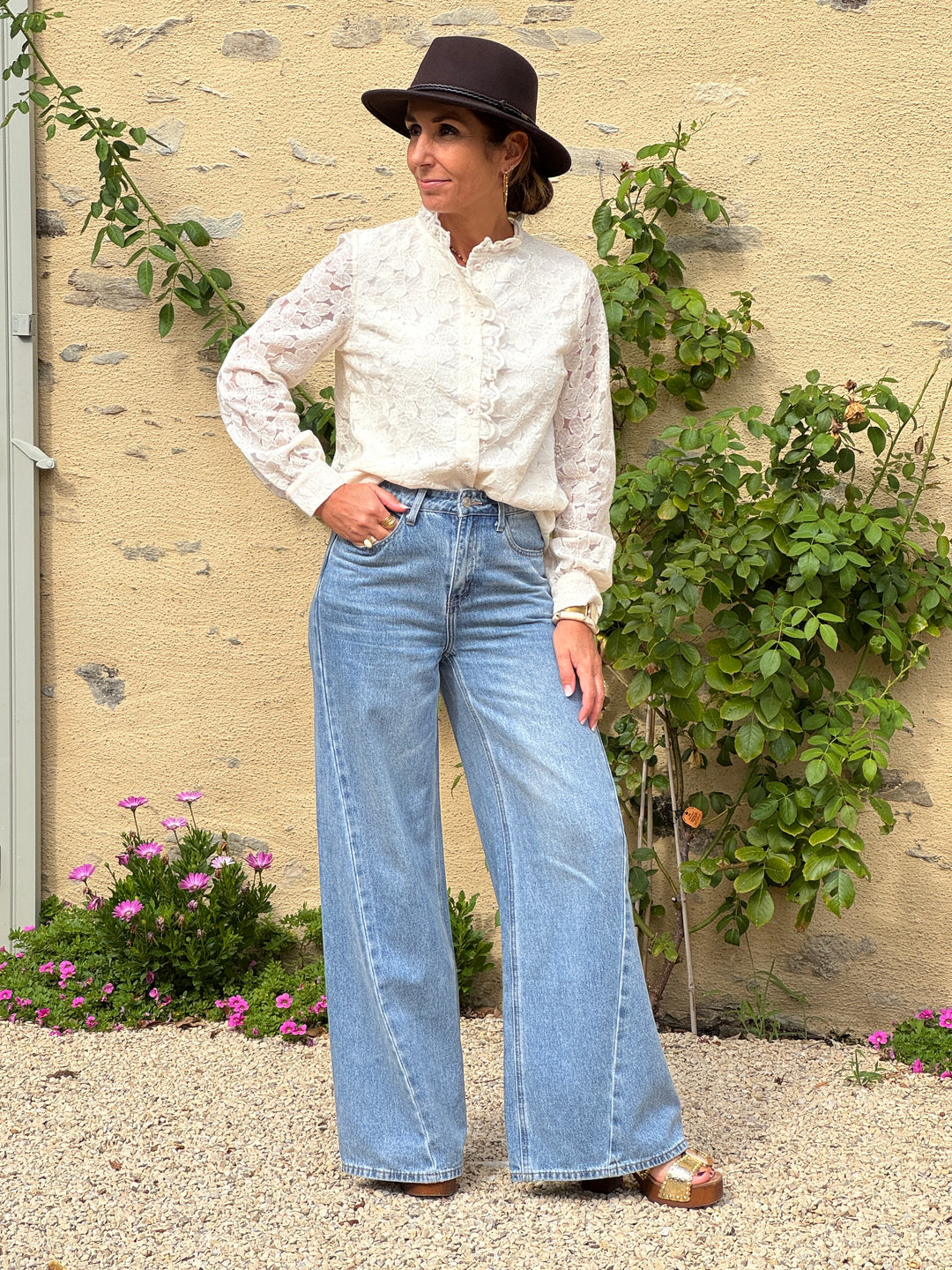 Chemise BERTRAN beige In April 1986
