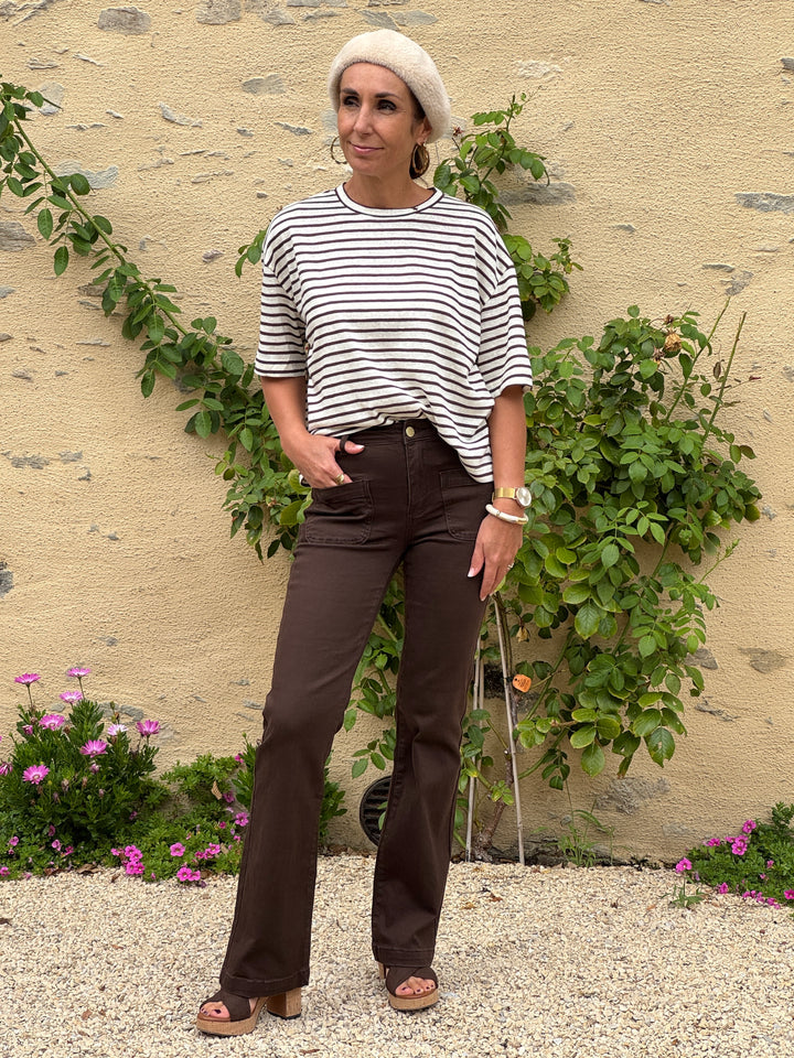 Tee-shirt TAIS écru marron La Petite Étoile