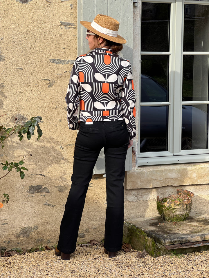 SEVENTIES Jacke Nr. 182 Oranges Seepferdchen