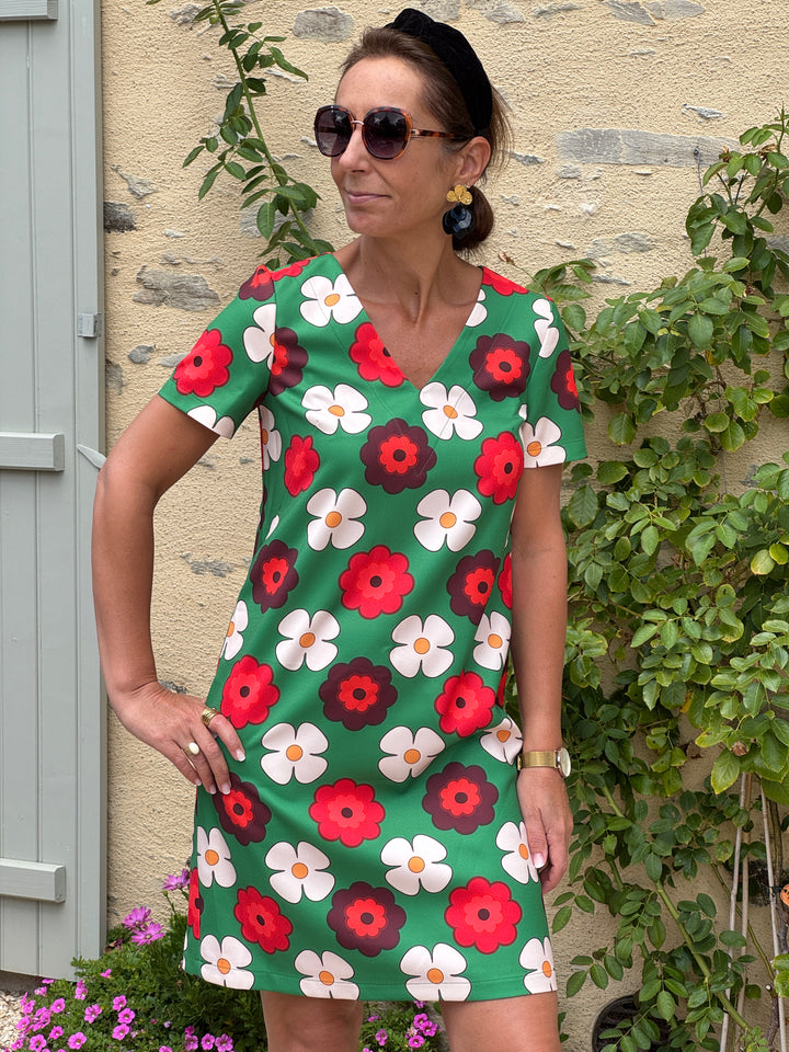 SEVENTIES Dress No. 121 Green Seahorse