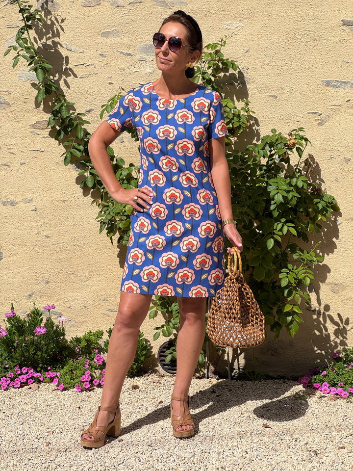 Robe Seventies n°190 Bleu Hippocampe