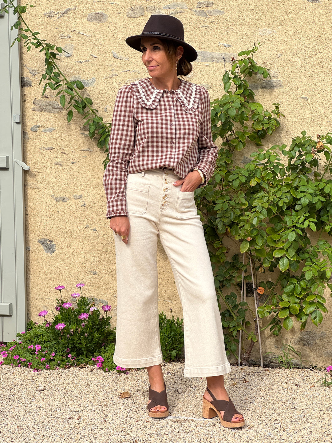 Chemise MARIUS marron In April 1986