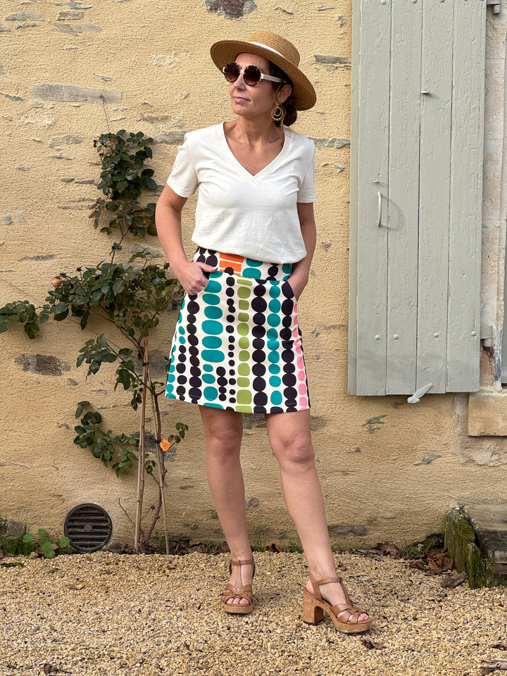 Jupe SEVENTIES n°185 multicolore Hippocampe