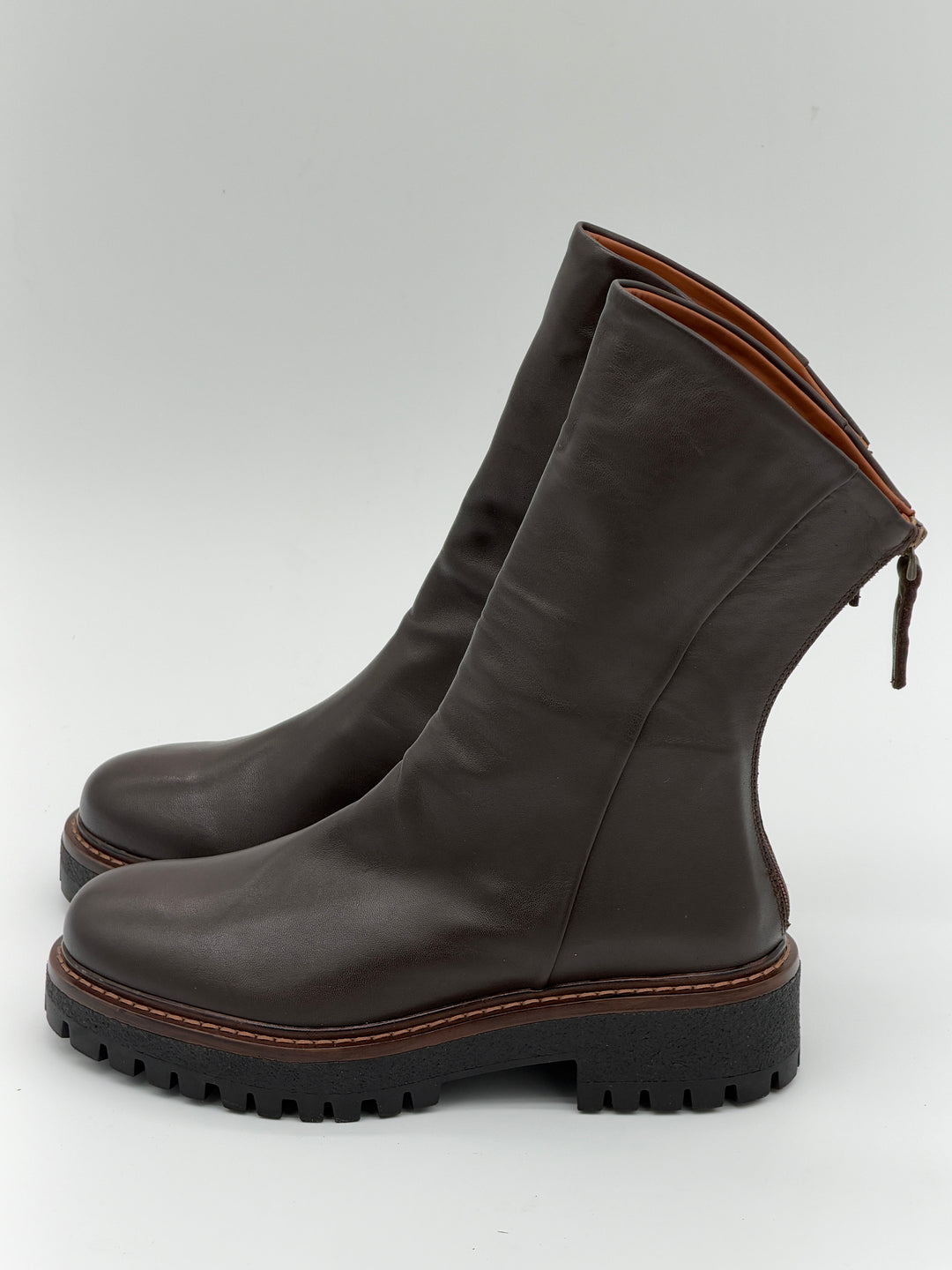 Boots marron cuir SPINA/200 Semerdjian