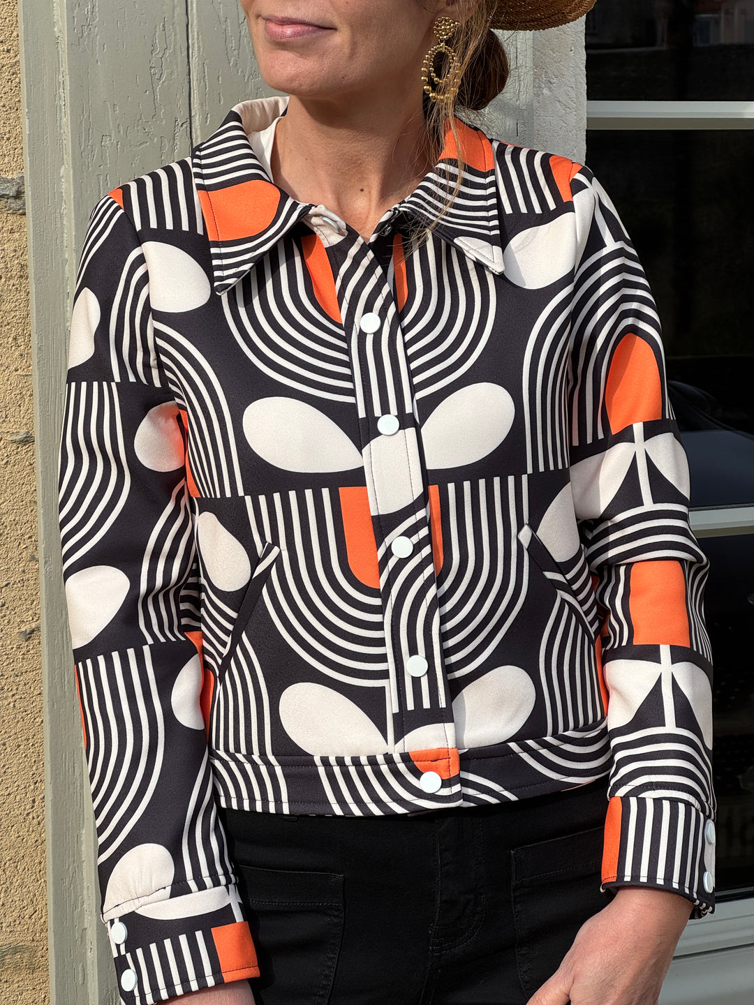 SEVENTIES Jacke Nr. 182 Oranges Seepferdchen