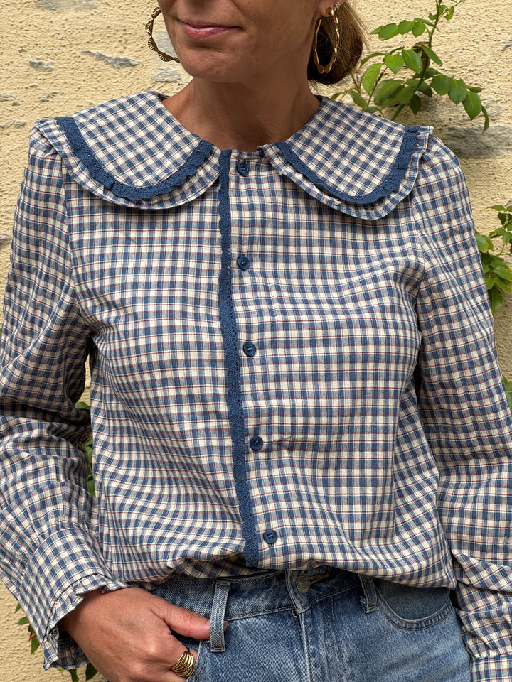 Chemise MARCEAU bleu In April 1986