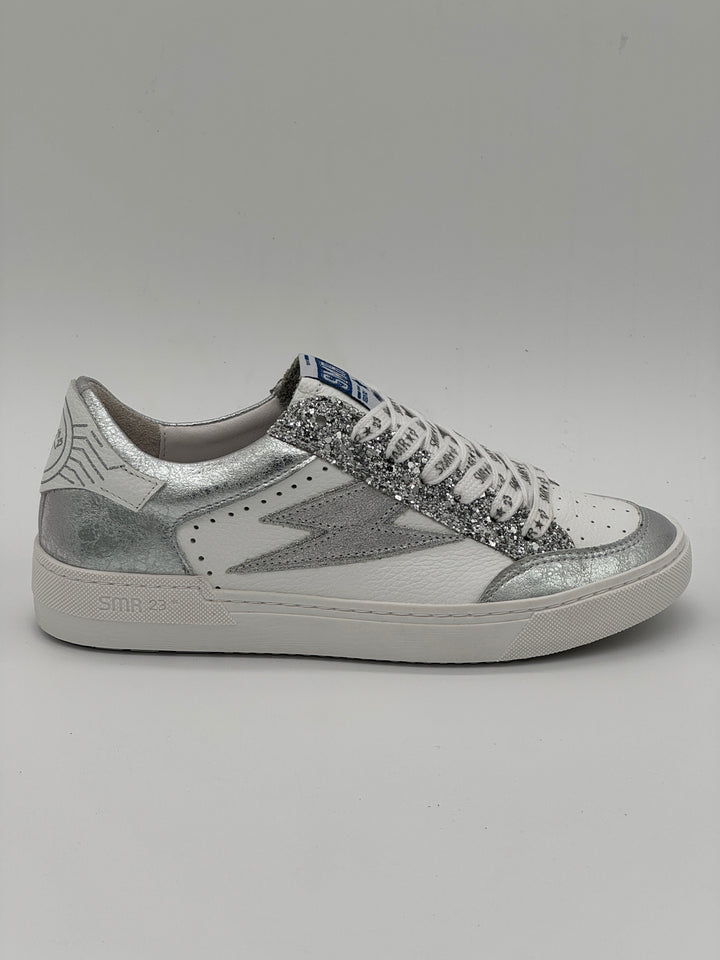 Basket blanc paillettes argent NOUBAR E464 Semerdjian