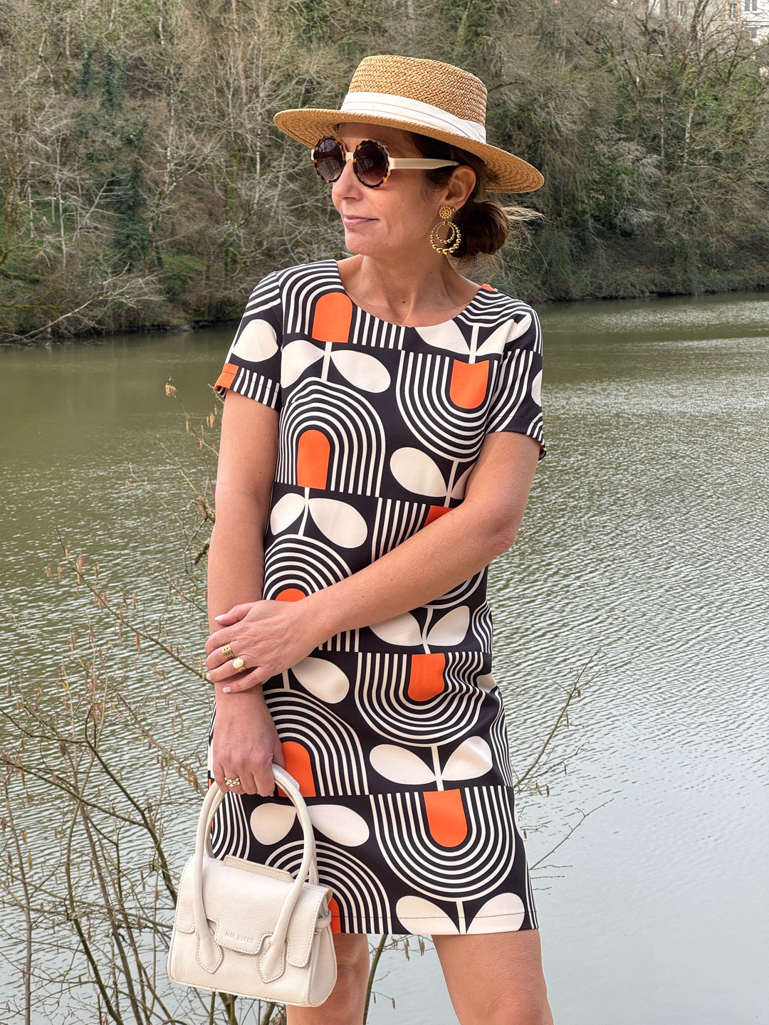 Robe SEVENTIES n°182 orange Hippocampe
