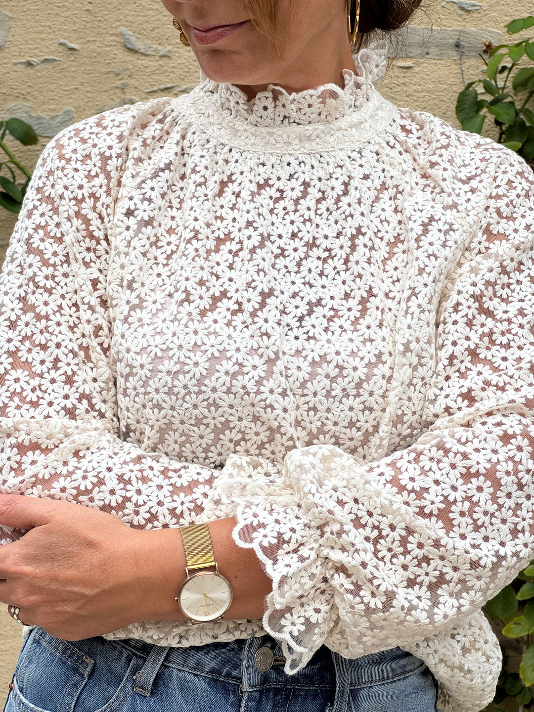ENEA Beige Blouse In April 1986