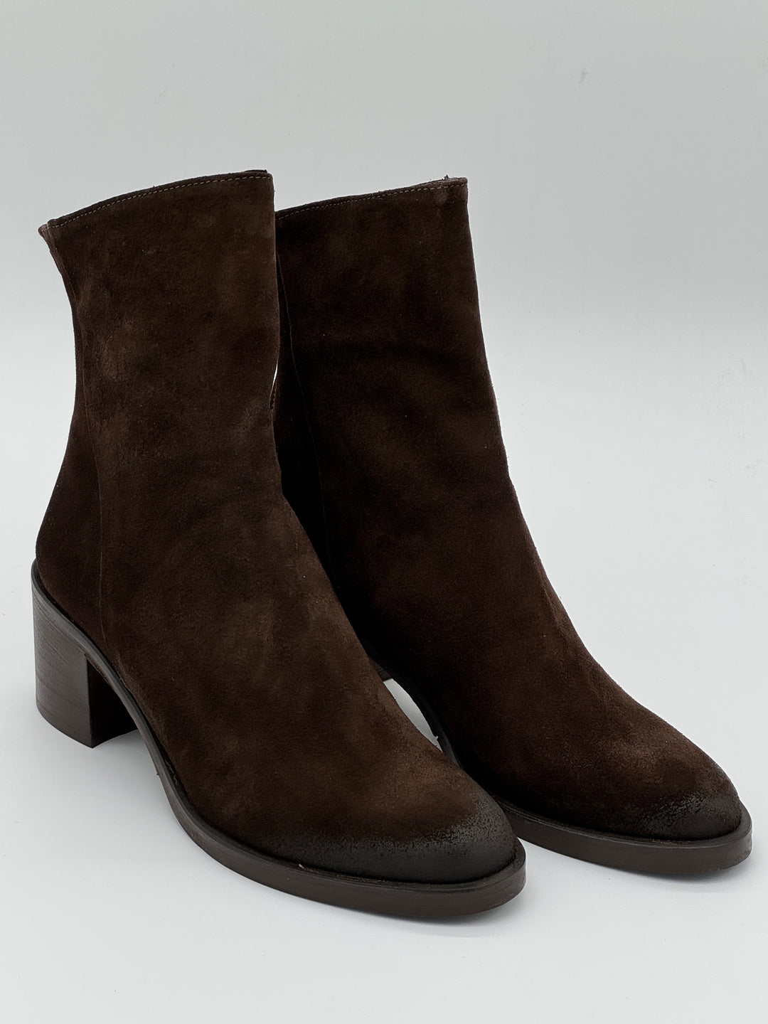 Boots chocolat croûte de cuir Cocci /02 Semerdjian