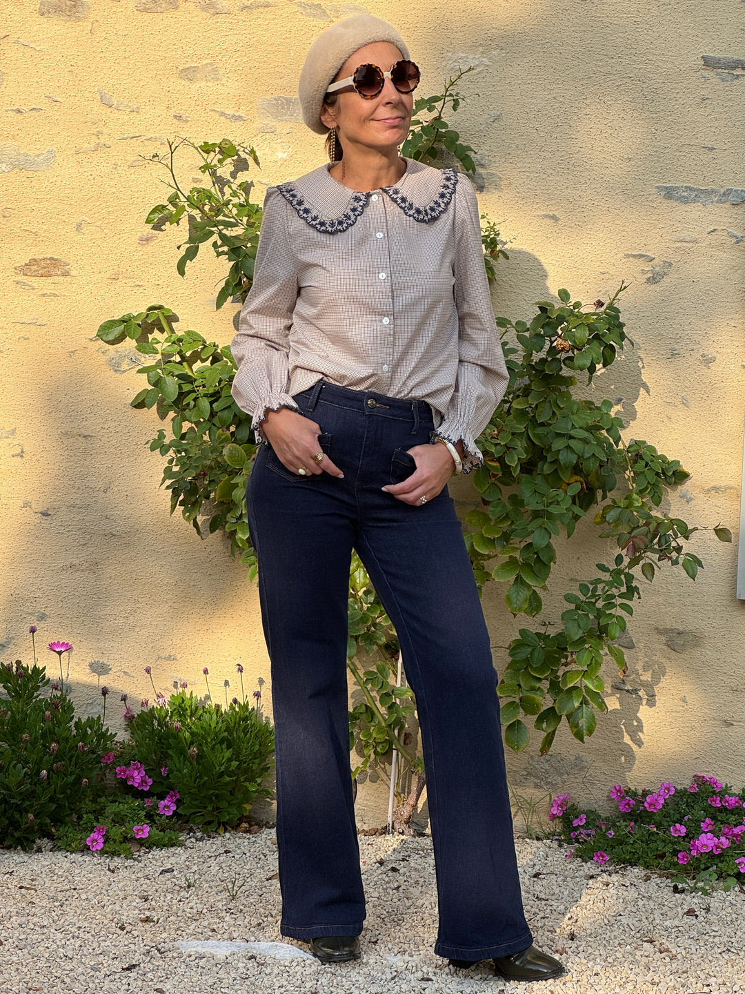 Chemise carreaux bleu, jaune et beige DAKOTA  In April 1986