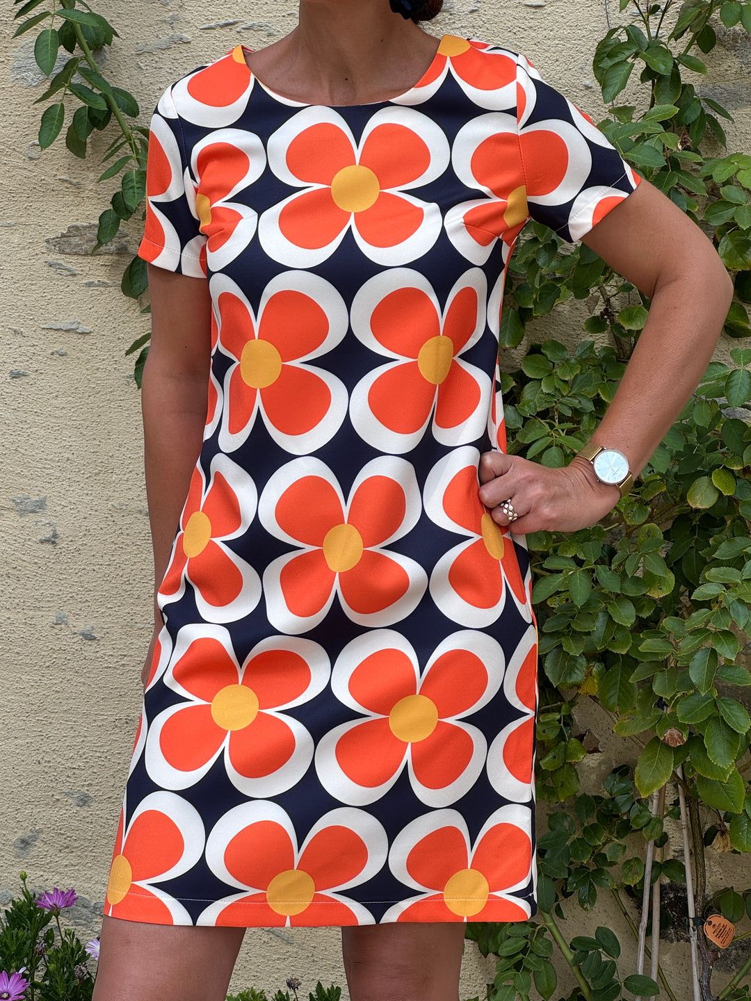 Robe SEVENTIES n°107 marine Hippocampe