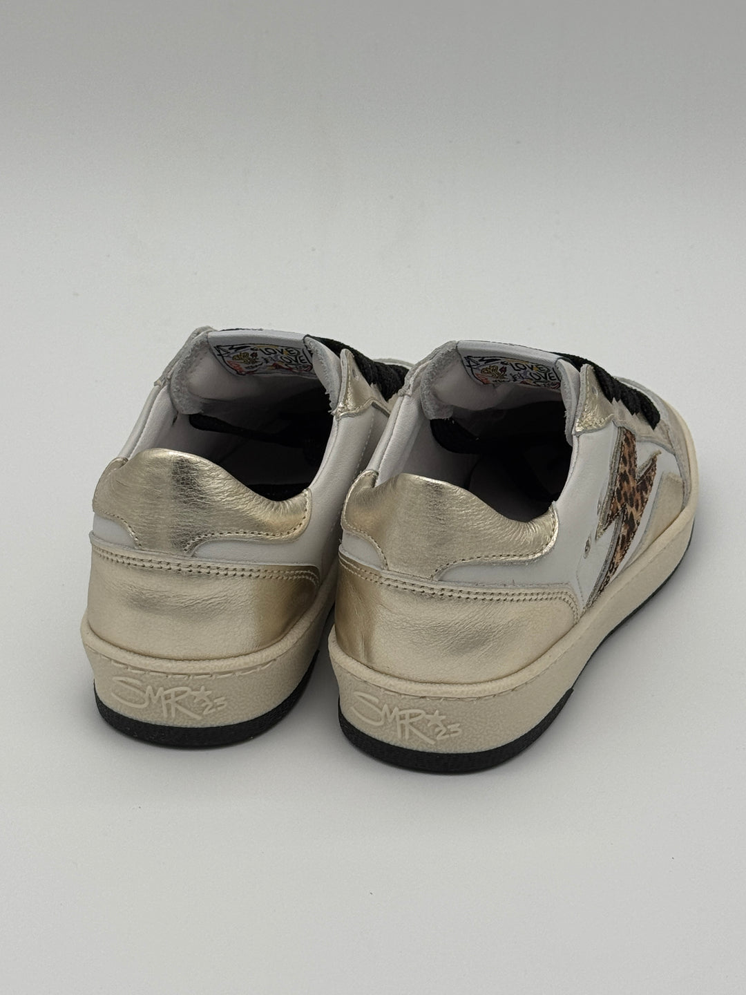 Basket blanc dorés léopard DANY C838 Semerdjian