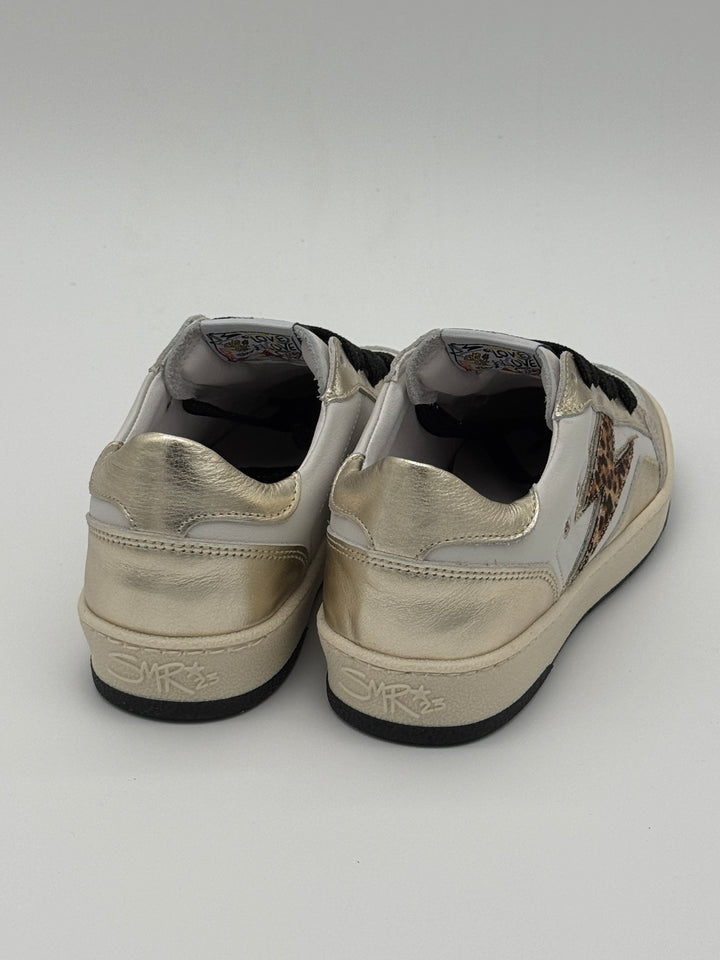 Basket blanc dorés léopard DANY C838 Semerdjian