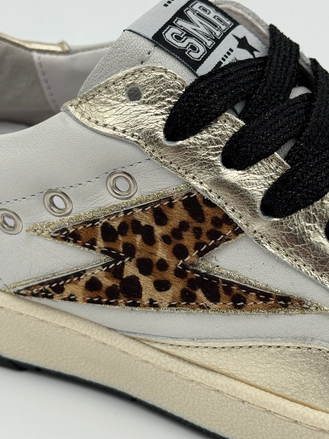 Basket blanc dorés léopard DANY C838 Semerdjian