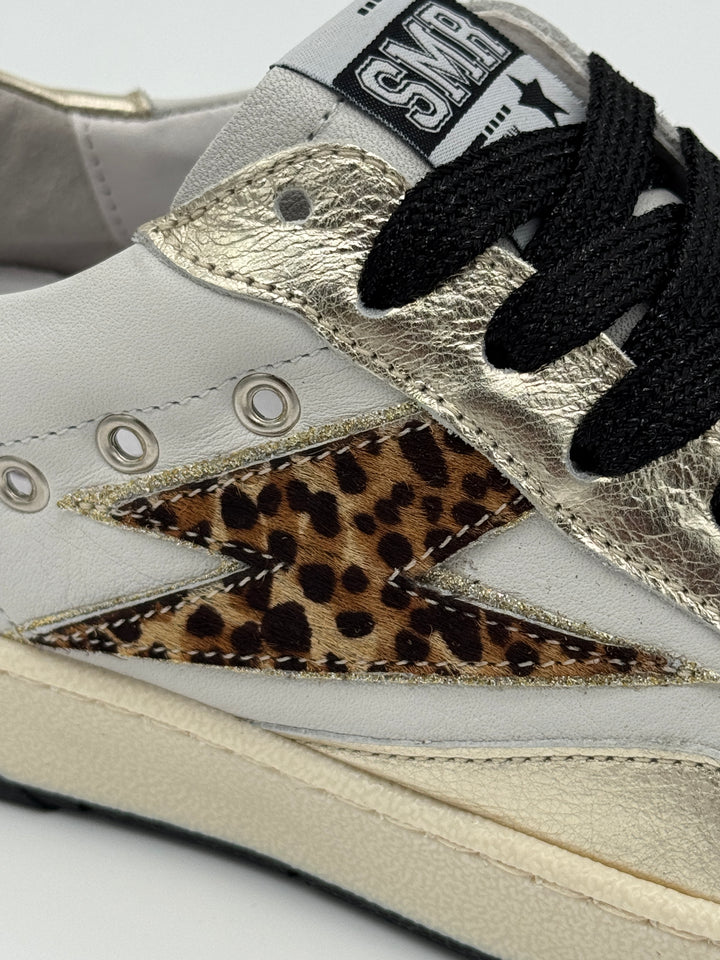 Basket blanc dorés léopard DANY C838 Semerdjian