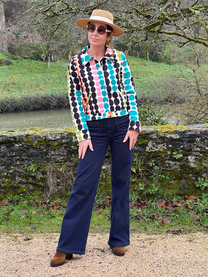 Veste SEVENTIES n°185 multicolore Hippocampe