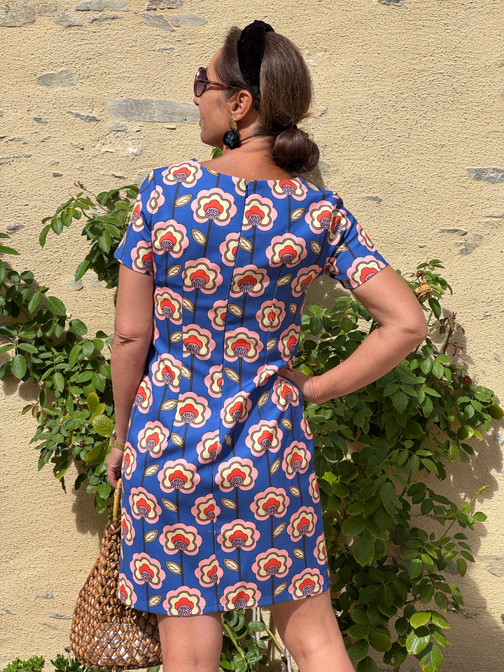 Robe Seventies n°190 Bleu Hippocampe