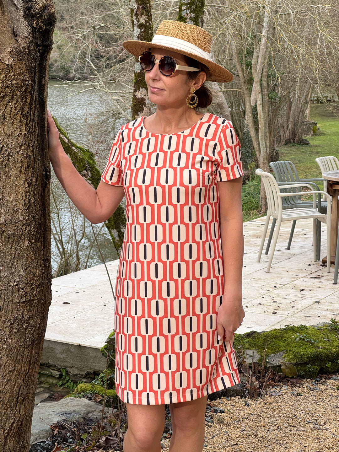 Robe SEVENTIES n°184 orange Hippocampe