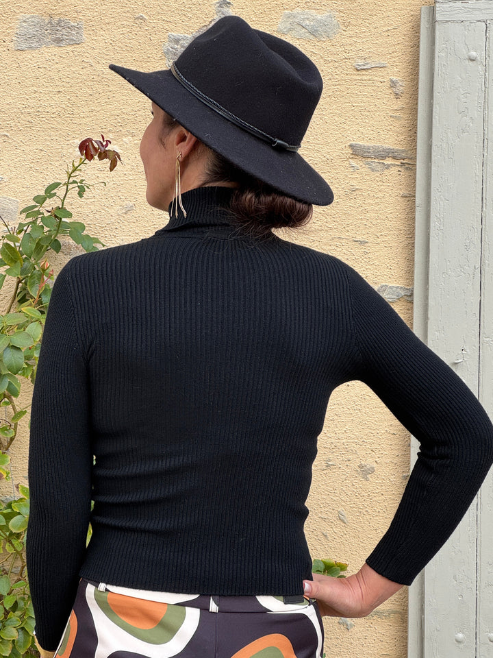 Col roulé Daisy noir Hippocampe