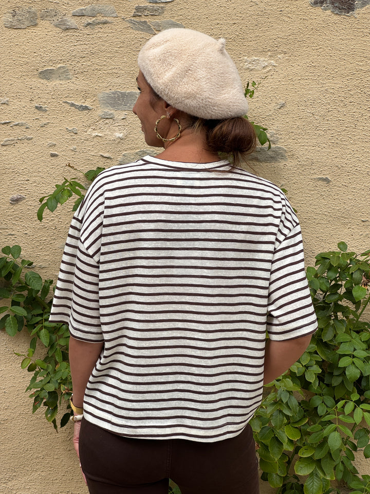 Tee-shirt TAIS écru marron La Petite Étoile