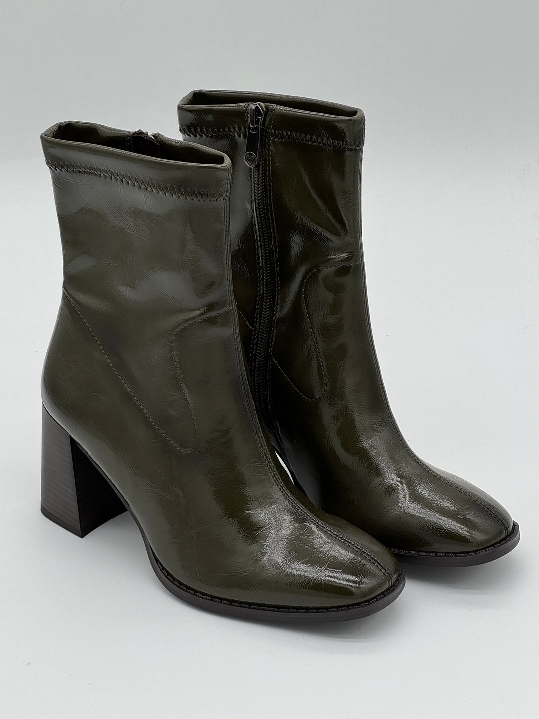 Khaki Ankle Boots 2-25303-47 725 Marco Tozzi