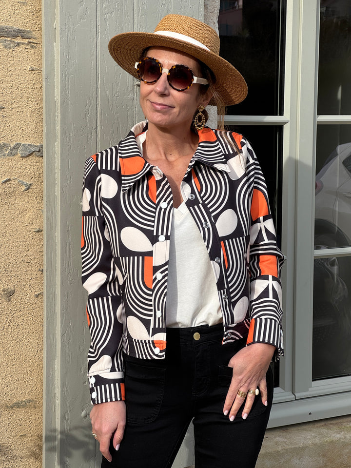 SEVENTIES Jacke Nr. 182 Oranges Seepferdchen