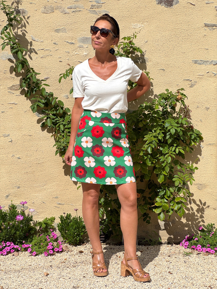 SEVENTIES Skirt No. 121 Green Seahorse