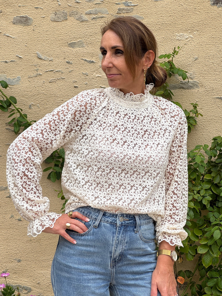 ENEA Beige Blouse In April 1986