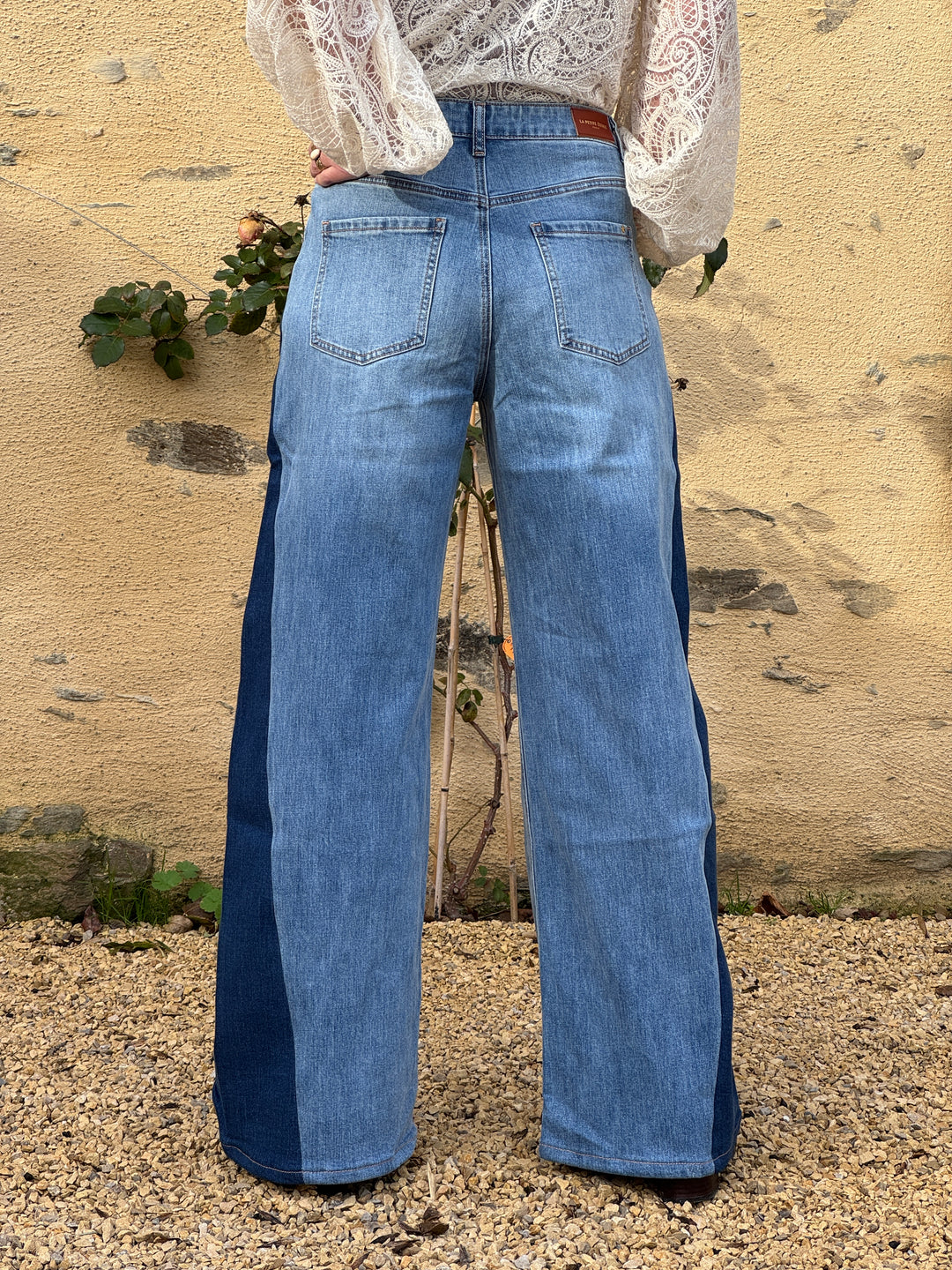 Jean stone empiècement brut PAIVA La Petite Étoile