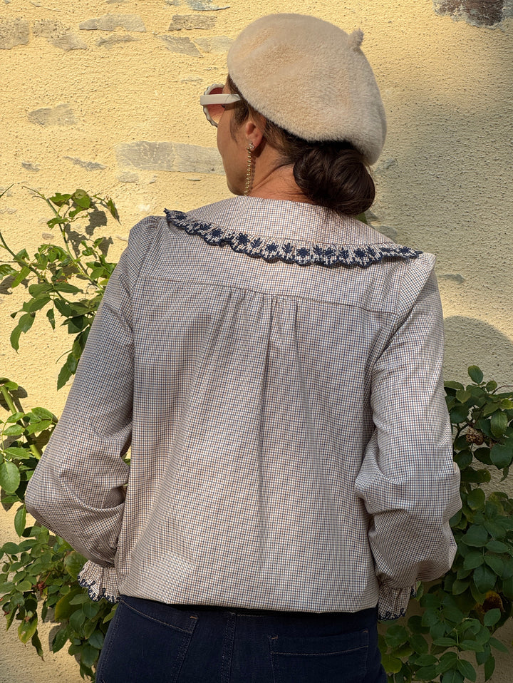 Chemise carreaux bleu, jaune et beige DAKOTA  In April 1986