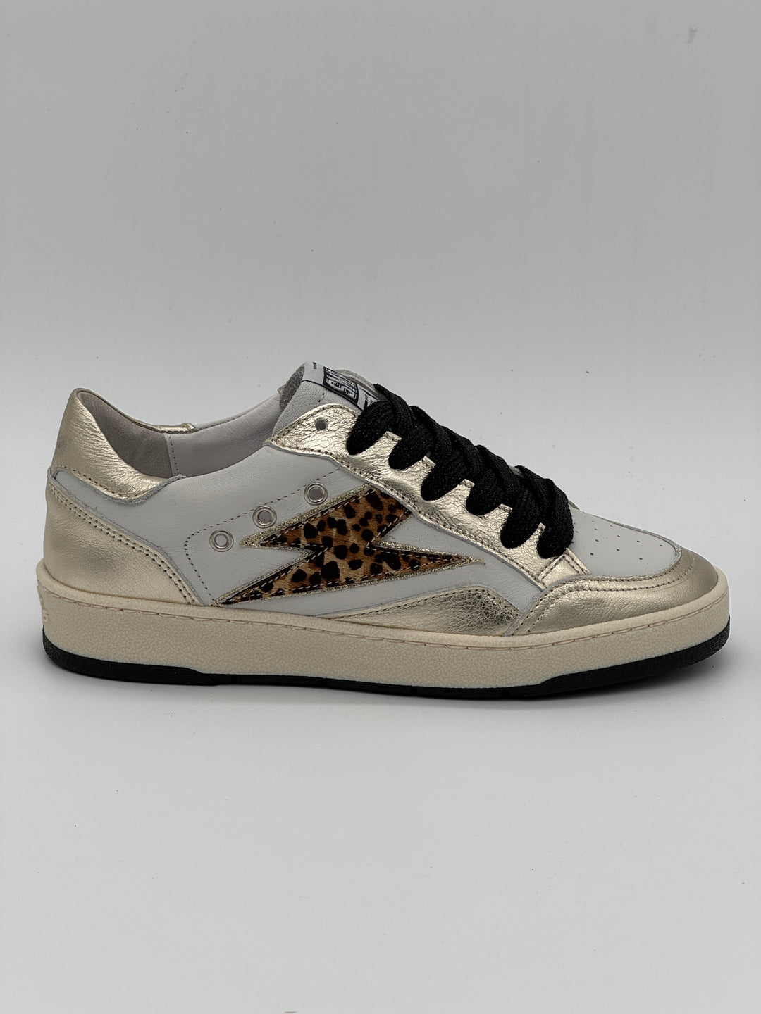 Basket blanc dorés léopard DANY C838 Semerdjian