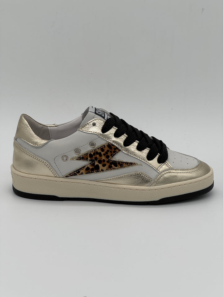 Basket blanc dorés léopard DANY C838 Semerdjian