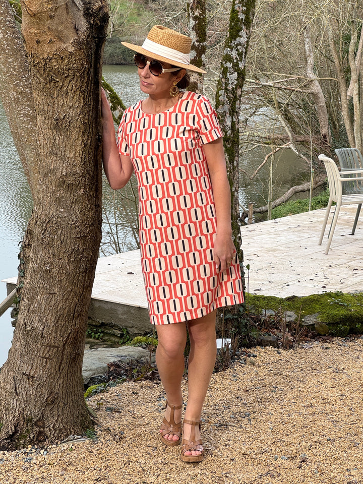 Robe SEVENTIES n°184 orange Hippocampe
