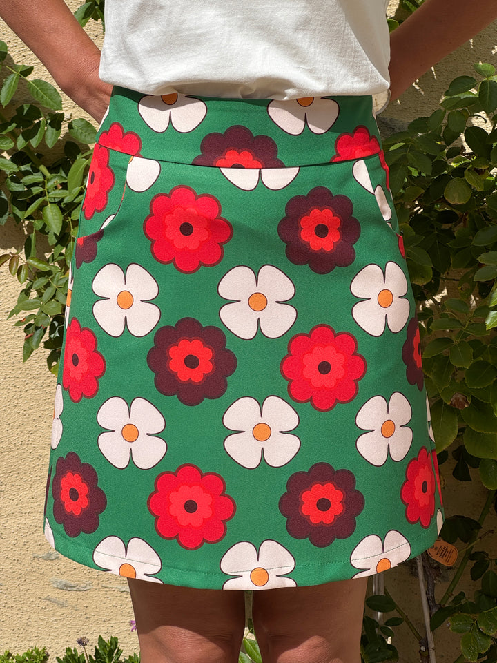SEVENTIES Skirt No. 121 Green Seahorse