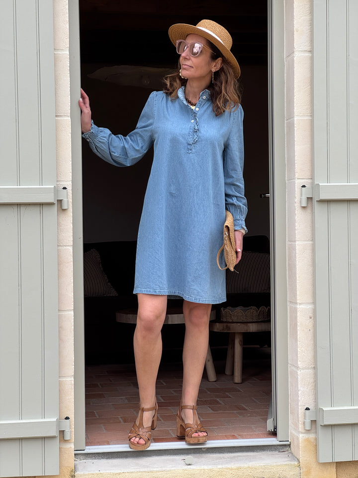 Robe manche longue en jean stone RAITY La Petite Etoile