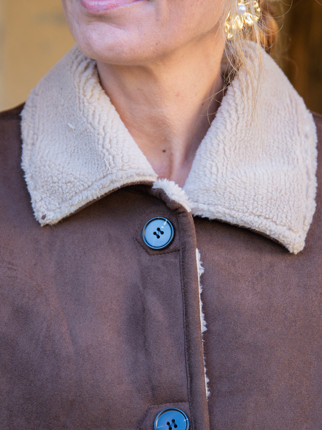 CYBELE schokoladenbrauner Schaffellmantel