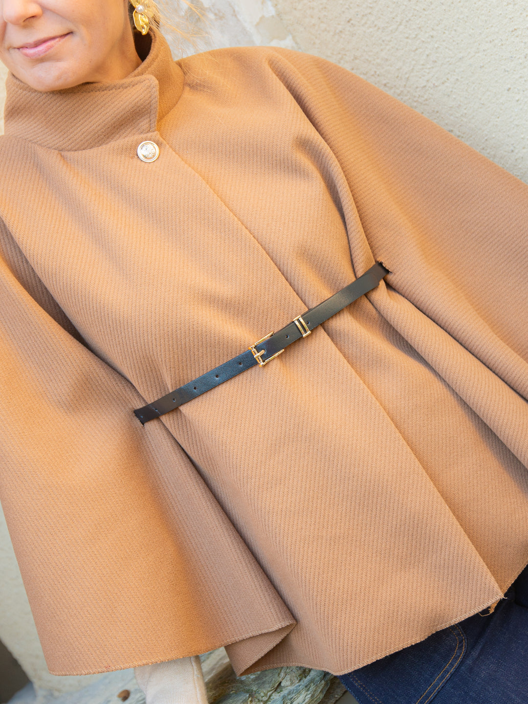 Cape camel avec ceinture ESTHER