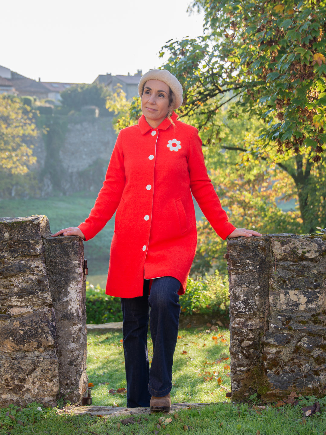 Caban orange I LOVE DAISY Hippocampe