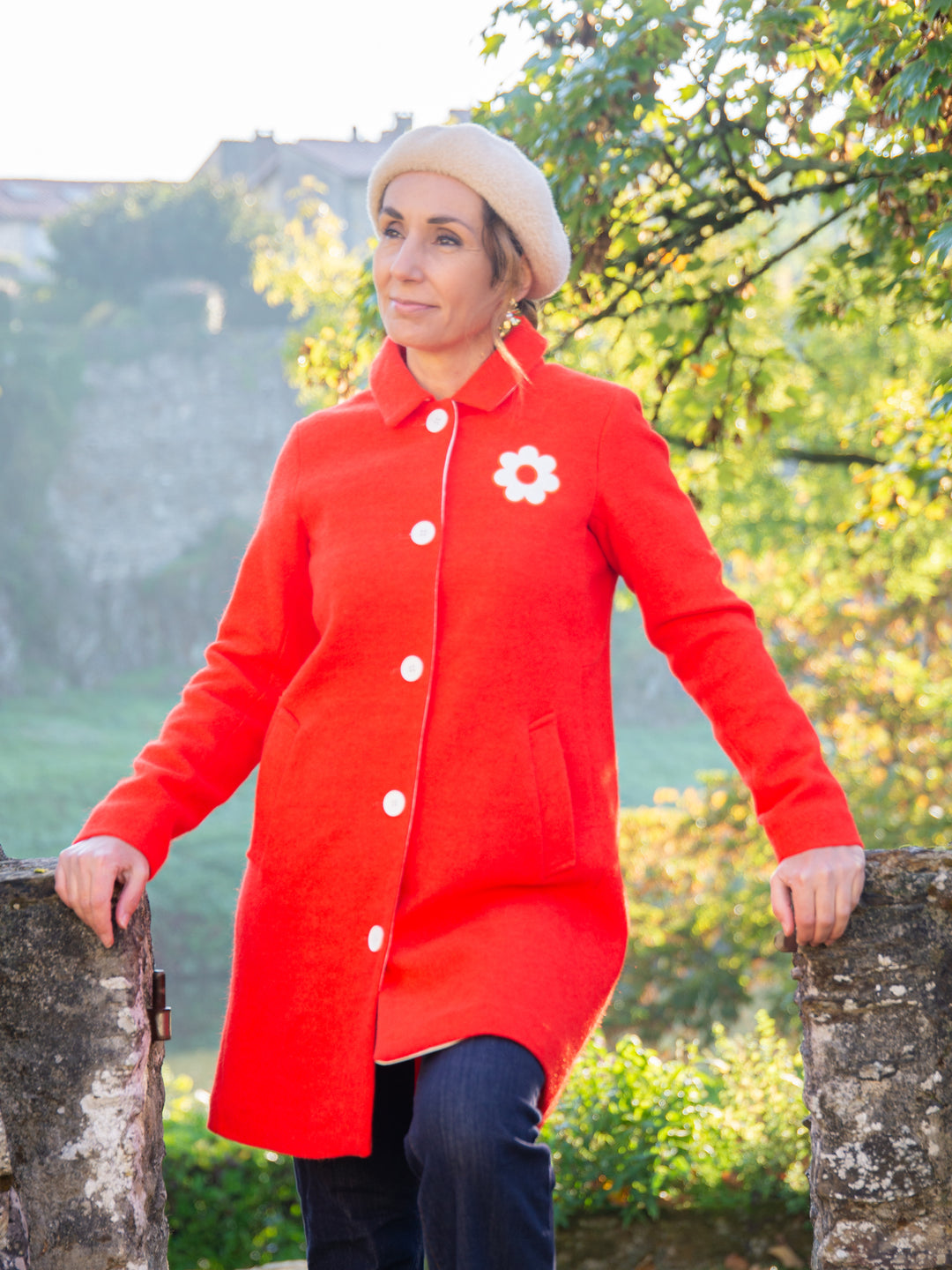 Caban orange I LOVE DAISY Hippocampe